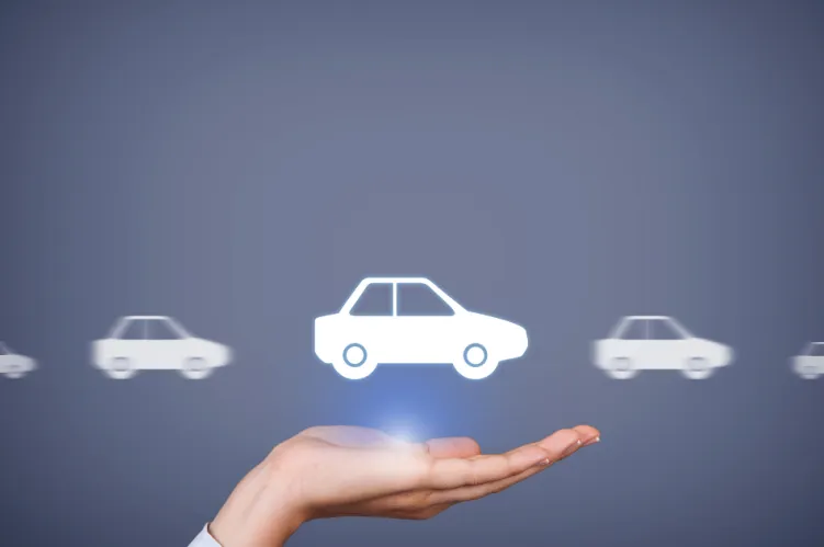 grafika samochodu na dłoni